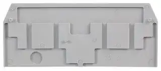 280-324: End / Intermediate Plate, for Use with Wago Rail Mounted Terminal Blocks, Grey