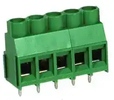 CTB04VY/5: Standard Terminal Block, 5 Contacts, 6.35 mm, Terminal Block, PCB, PCB Mount, 10 AWG