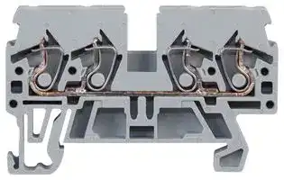 870-831: DIN Rail Mount Terminal Block, 4 Ways, 28 AWG, 12 AWG, 2.5 mm², Clamp, 24 A