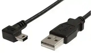 USB2HABM3RA: USB Cable, Type A Plug to Mini Type B Plug, 0.9 m, 35.4