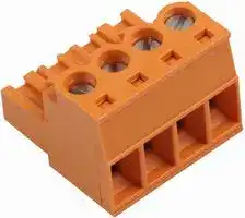 BLZ 5.08/4: Pluggable Terminal Block, 5.08 mm, 4 Ways, 22 AWG, 12 AWG, Screw