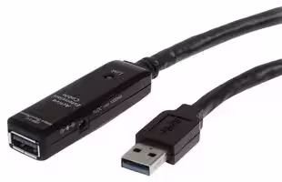 USB3AAEXT3M: USB Cable, NA, UK, EU, USB Type A Plug to USB Type A Plug, 3 m, 9.8 ft, USB 3.0, Black