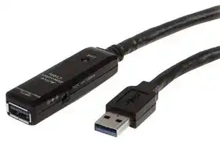 USB3AAEXT3M: USB Cable, NA, UK, EU, USB Type A Plug to USB Type A Plug, 3 m, 9.8 ft, USB 3.0, Black