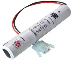 14-121: Rechargeable Battery, 1.2 V, Nickel Cadmium, 1.65 Ah, 3 x C, Connector, 1