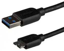 USB3AUB3MS: USB Cable, 3m (10ft) Slim SuperSpeed USB 3.0 A to Micro B Cable, 5Gbps, M/M