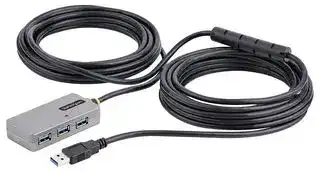 U01043-USB-EXTENDER: USB Cable, USB Extender Hub, 10m USB 3.0 Extension Cable w/ 4-Port USB-A Hub, USB Repeater