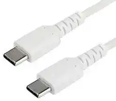 RUSB2CC1MW: USB Cable, 1 m / 3.3 ft USB C Cable, White, Aramid Fiber, TB3 Compatible
