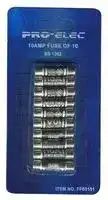 10AFUSE10: Fuse, Cartridge, Fast Acting, 10 A, 240 V, 6.3mm x 25.4mm, 1/4