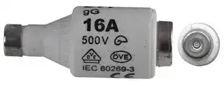 2312405: Fuse, Industrial / Power, MP Bottle D Series, 16 A, 500 VAC, 400 VDC, 22mm x 50mm, 0.87" x 1.97"
