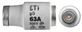 2313403: Fuse, Industrial / Power, MP Bottle D Series, 63 A, 500 VAC, 400 VDC, 27mm x 50mm, 1.06" x 1.97"
