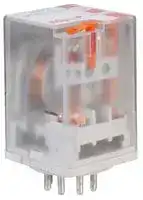 R15-2012-23-5012-WTL: Power Relay, DPDT, 12 VAC, 10 A, R15 Series, DIN Rail, AC