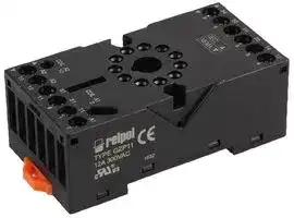 GZP11-BLACK: OCTAL 11-PIN RELAY BASE, BLACK