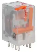 R2N-2012-23-5110-WTL: Power Relay, DPDT, 110 VAC, 12 A, R2N Series, DIN Rail, AC