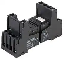 GZT2-BLACK: Relay Socket, DIN Rail, Screw, 8 Pins, 12 A, 300 VAC