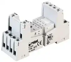 GZT2-GREY: 8-PIN INDUSTRIAL RELAY BASE, GREY