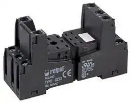 GZT3-BLACK: 11-PIN INDUSTRIAL RELAY BASE, BLACK
