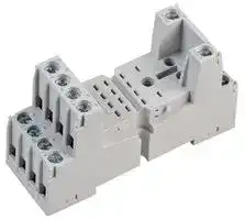 GZT4-GREY: Relay Socket, DIN Rail, Panel, Screw, 14 Pins, 6 A, 300 VAC