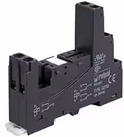 GZT80-BLACK: Relay Socket, DIN Rail, Plug, 8 Pins, 12 A, 230 V