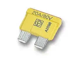 166.7000.5202: Fuse, Automotive, Time Delay, 20 A, 80 V, 19mm x 5mm x 13.2mm, FKS ATO Series