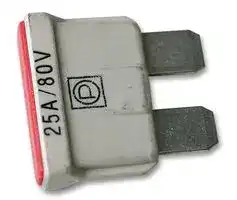 166.7000.5252: Fuse, Automotive, Time Delay, 25 A, 80 V, 19mm x 5mm x 13.2mm, FKS ATO Series