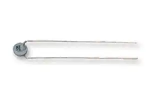 B57164K0101J000: Thermistor, NTC, 100 ohm, B57164K Series, 3200 K, Through Hole, Radial Leaded