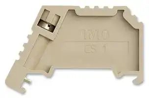 ES1: End Bracket, Beige, Screw Type, MR35, For use with ERF Series Fuse Terminals