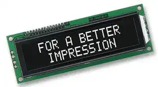 MC1604C-SYR: Alphanumeric LCD, 16 x 4, Black on Yellow / Green, 5V, Parallel, English, Japanese, Reflective