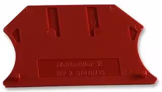 WAP 2.5/10 RED: End / Intermediate Plate, for Use with DIN Rail Terminal Blocks, Orange