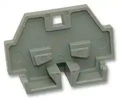 262-361: End Cover, for Use with Terminal Blocks, Grey