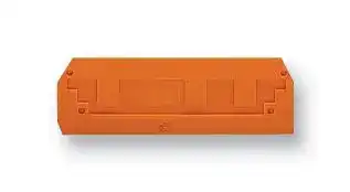 280-326: End / Intermediate Plate, for Use with Rail Mounted Terminal Blocks, Orange, 280 Series