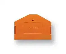 280-313: End / Intermediate Plate, for Use with Wago Rail Mounted Terminal Blocks, Orange