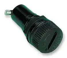 CFH05: Fuseholder, Enclosed Screw Knob, 250V, 10A, 5mm x 20mm, Quick Connect Terminal