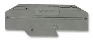 282-334.: End Cover, for Use with Rail Mounted Terminal Blocks, Grey