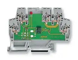 859-794: DIN Rail Mount Terminal Block, With Switching Relay, 5 Ways, 28 AWG, 14 AWG, 2.5 mm², Clamp