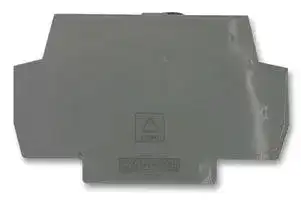 859-525.: End / Intermediate Plate, for Use with Optocoupler Terminal Blocks, Grey
