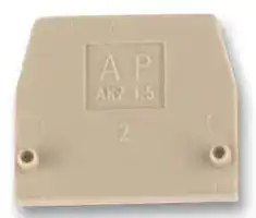 AKZ 1.5 END PLATE: End Cover, for Use with TS15 DIN Terminal Blocks