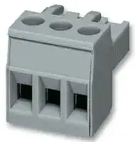 1971947: Pluggable Terminal Block, 5 mm, 3 Ways, 30 AWG, 12 AWG, 2.5 mm², Screw
