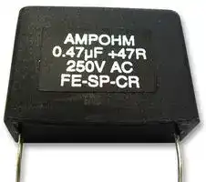 FE-SP-CR28-470/47: Safety Capacitor, Radial Box - 2 Pin, 0.47 µF, ± 10%, X2, Through Hole