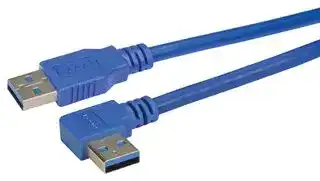 CA3A-90RA-03M: USB CABLE, 3.0 A PLUG-A PLUG, 0.3M, BLUE