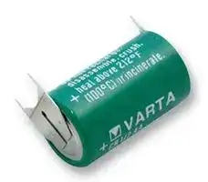 6127201301: Battery, Single Cell, 3 V, 1/2AA, Lithium Manganese Dioxide, 950 mAh, PCB Pins, 1