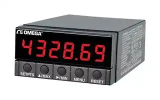 DP41-E-DC-S4: Panel Meter, Process, 6-Digit, 13.7 mm, 32 VDC, Isolated RS485, DP41 Series