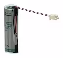 LS14500 FLC: Battery, 3.6 V, AA, Lithium Thionyl Chloride, 2.6 Ah, Raised Positive and Flat Negative, 1