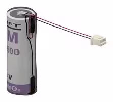 LM17500 FLC: Battery, 3 V, A, Lithium Manganese Dioxide, 3 Ah, Raised Positive and Flat Negative, 1