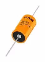 B40600A5128M001: Hybrid Aluminium Electrolytic Capacitor, 1200 µF, ± 20%, 25 V, Axial Leaded, 5100 µohm