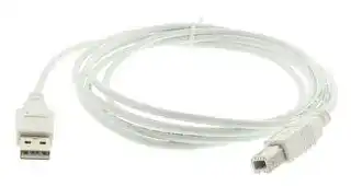 SPC4799: USB Cable, Type A Plug to Type B Plug, 2 m, 6.6 ft, White