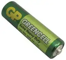 GP15G-40: Battery, Greencell, Pack of 40, 1.5 V, AA, Zinc Chloride, Raised Positive and Flat Negative, 40