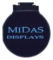 MCOT128128RV-BM: Graphic OLED, Circular, 128 x 128 Pixels, Blue on Black, 3V, I2C, Parallel, SPI, 37mm x 41.23mm