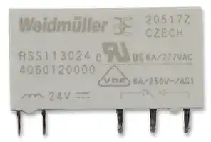 4060120000: General Purpose Relay, TERM Series, Power, SPDT, 24 VDC, 6 A