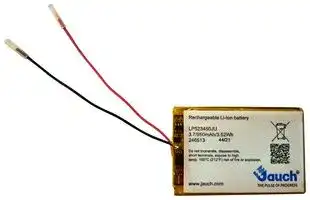LP523450JU: Rechargeable Battery, 3.7 V, Lithium Ion, 1 Ah, Wire Leads, 1