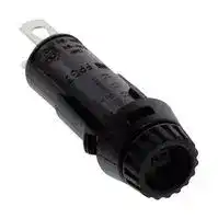 3101.0036: Fuseholder, Panel Mount, Front Side, 250V, 10A, 5 x 20mm, Snap In, Solder, Fingergrip Cap, IP40, PC2